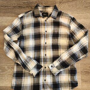 Rails Black Plaid Justin Pocket Shirt Large